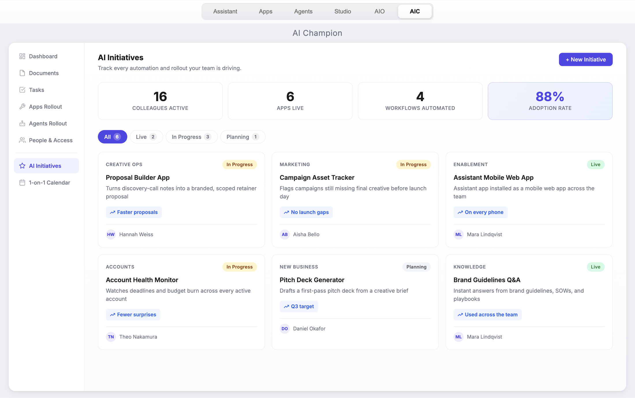 AI Champion initiatives