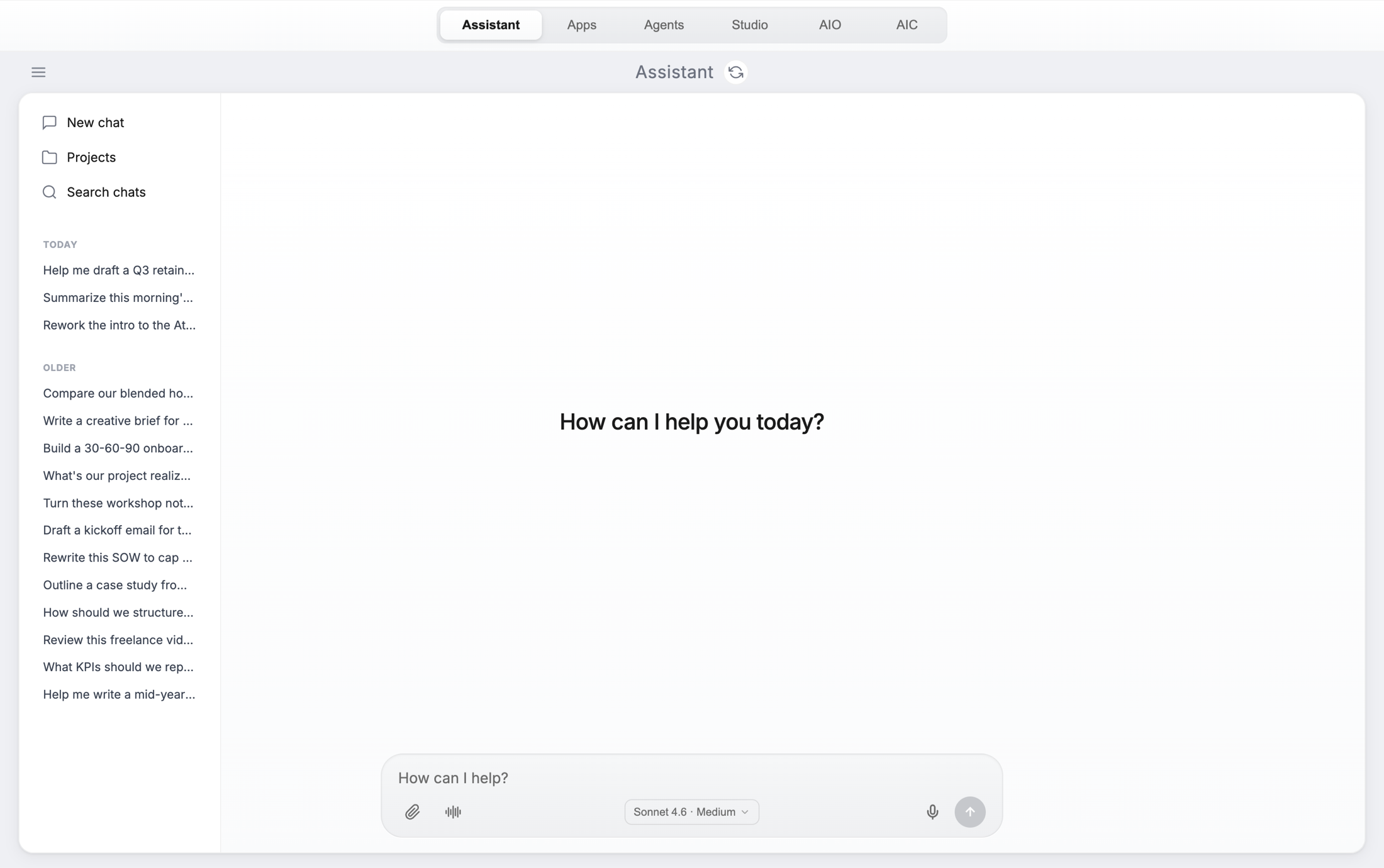 The AI Partners portal workspace